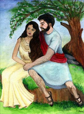 Shulamite Maiden - Watercolor Painting