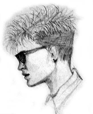 80’s Girl - Pencil Sketch